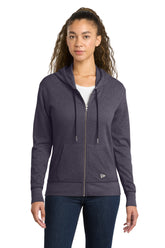 New Era® Women's Thermal Full-Zip Hoodie - True Navy Heather - XS